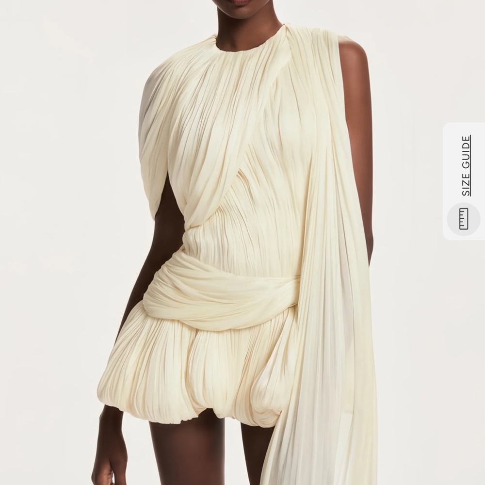 Miss Rosier Cyrielle Pleated Mini Dress